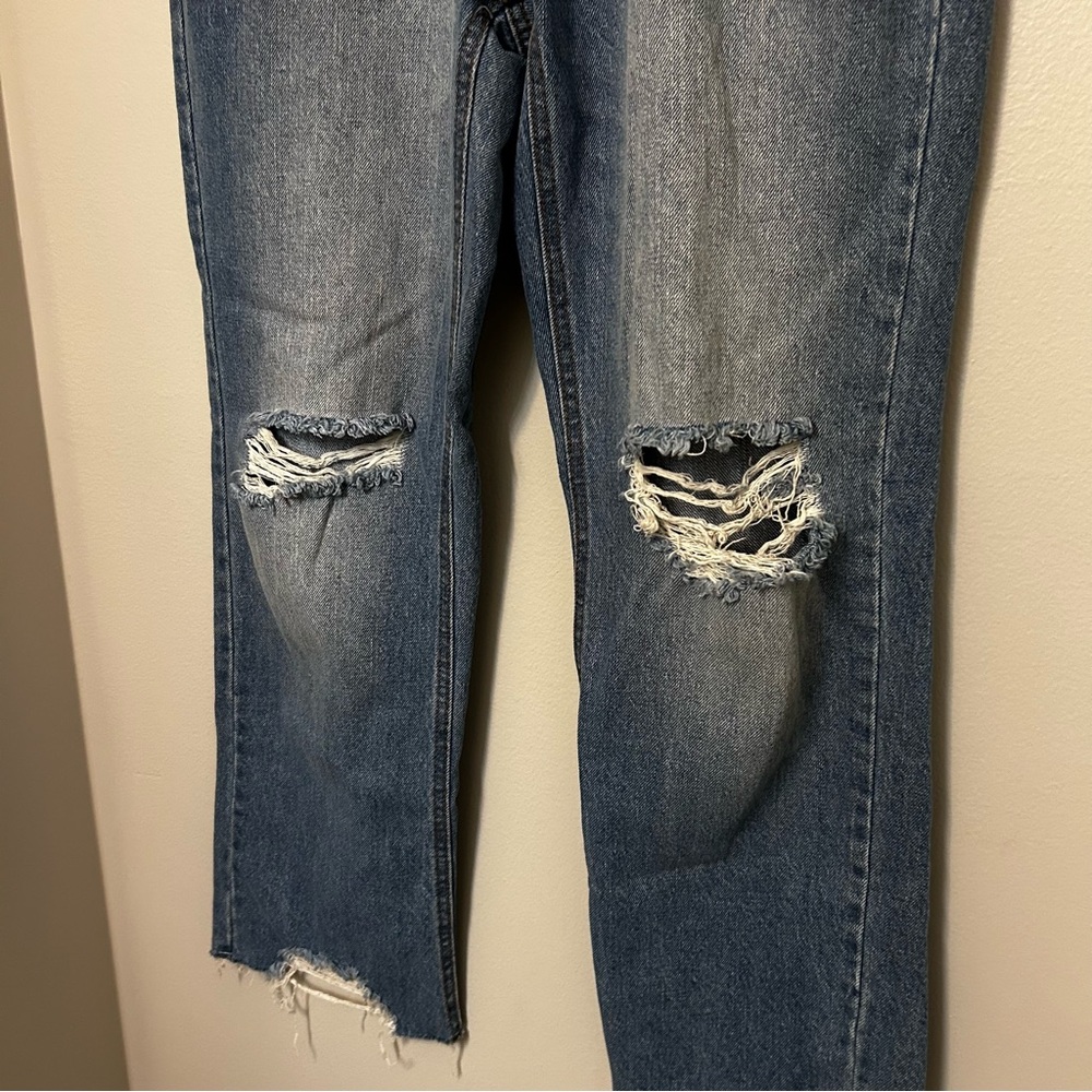 Vanilla Star Women's Juniors'‎ Size 29/9 Blue Straight Leg Jeans Distressed - Picture 5 of 8